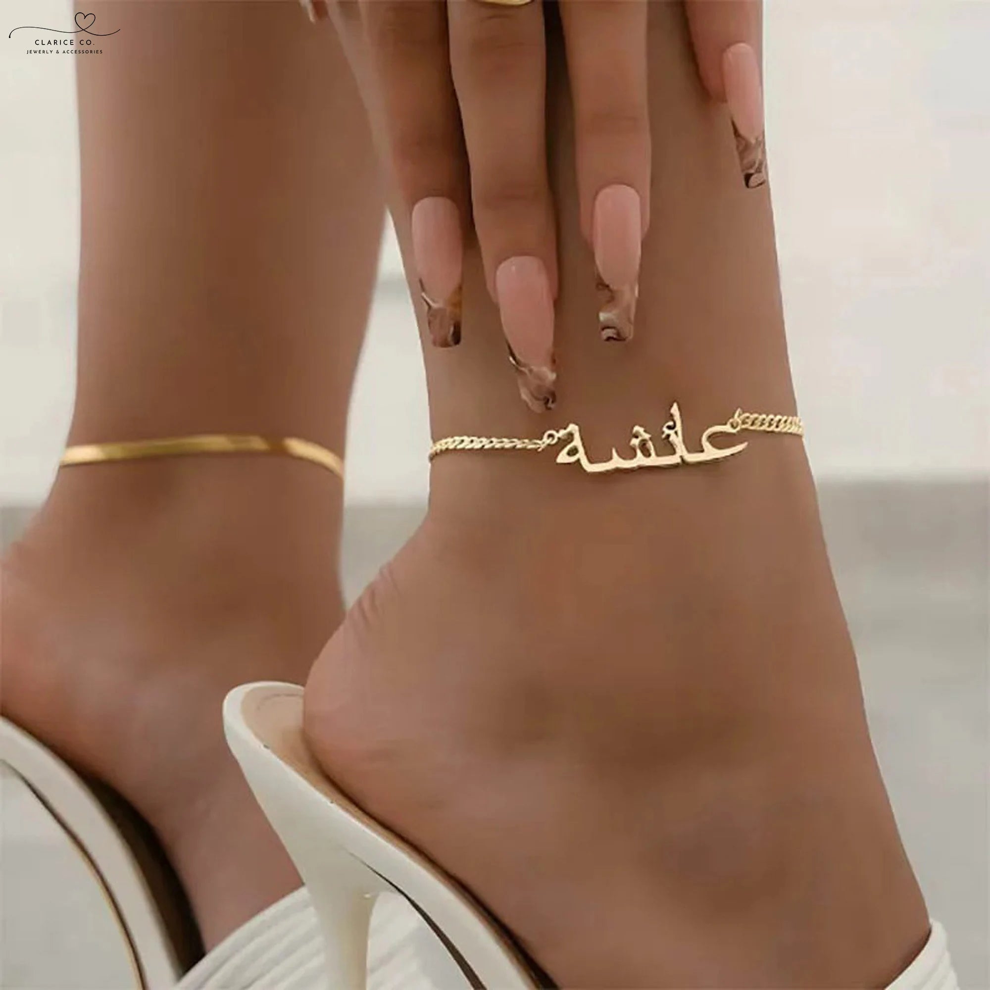 Anklets by FARAA Specialists in Minimalist Arabic Jewellery